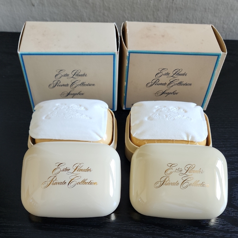 Estee Lauder Private Collection Cream Soap Bars (New- 2 sets) Vintage